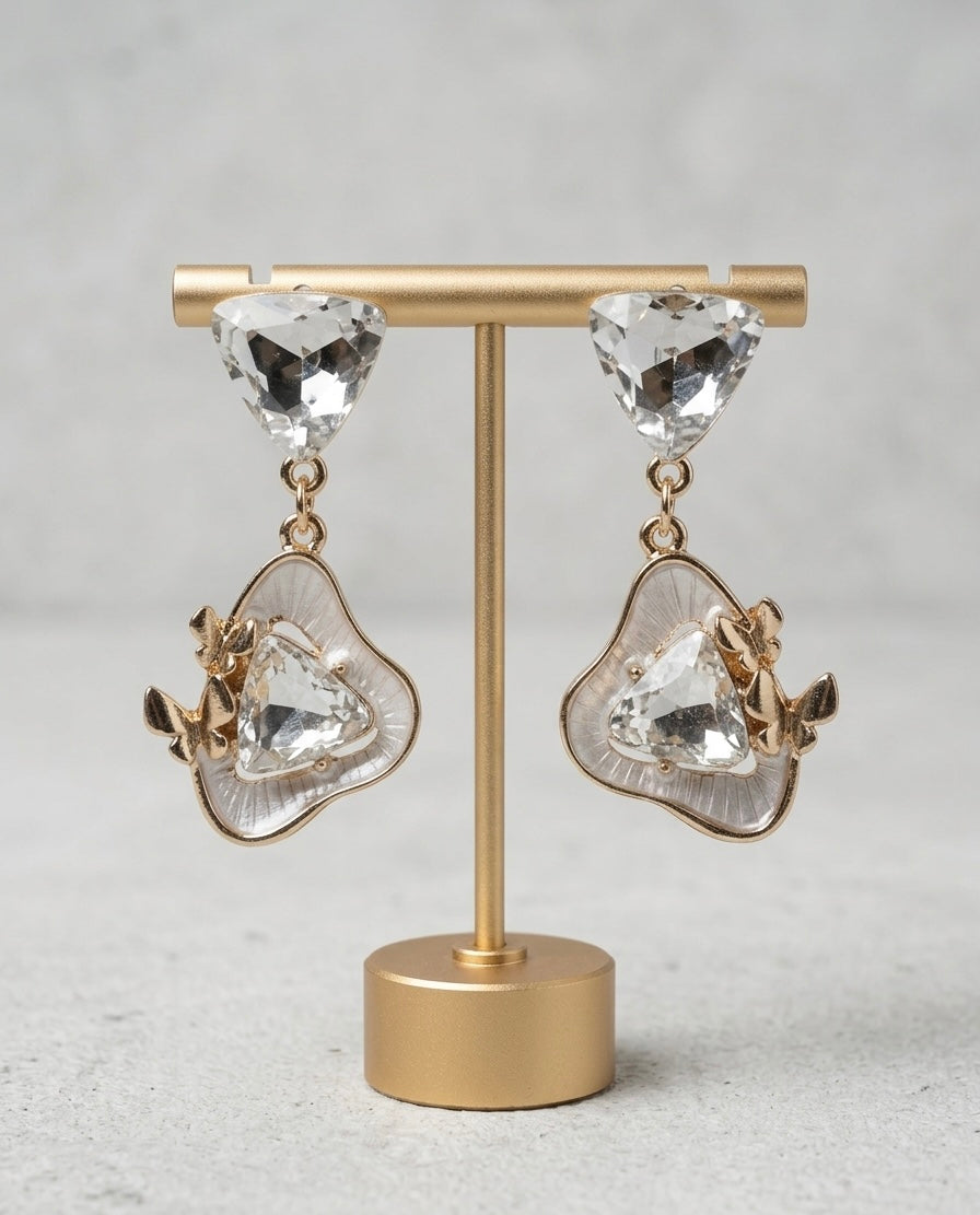Topaz Flutter Drops Sliver Earrings