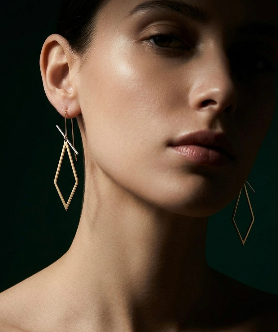Zivra Edge Drop Earrings