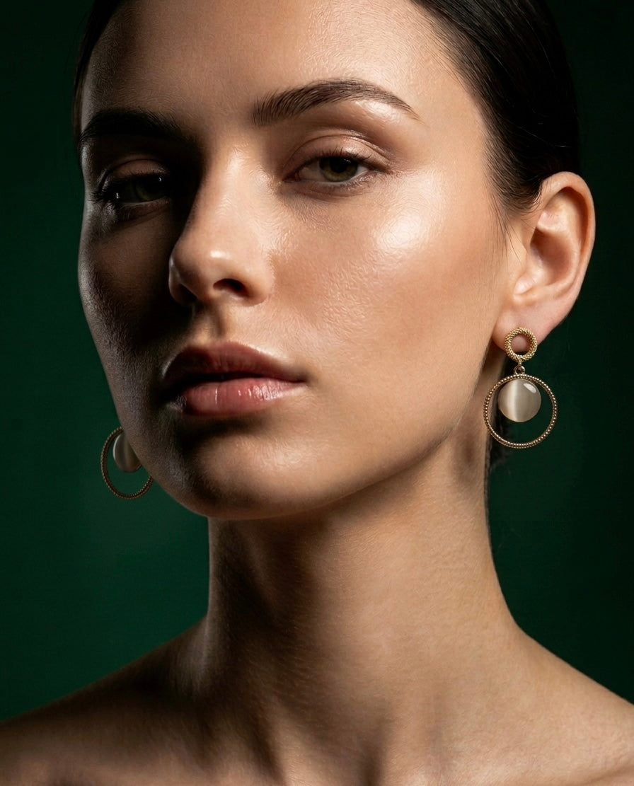 Vintage Double-Circle Earrings