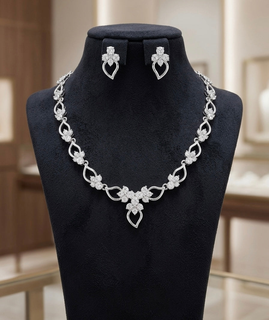 Elara Petal Drop Necklace Set