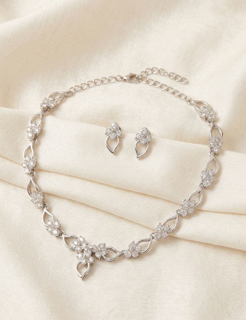 Elara Petal Drop Necklace Set
