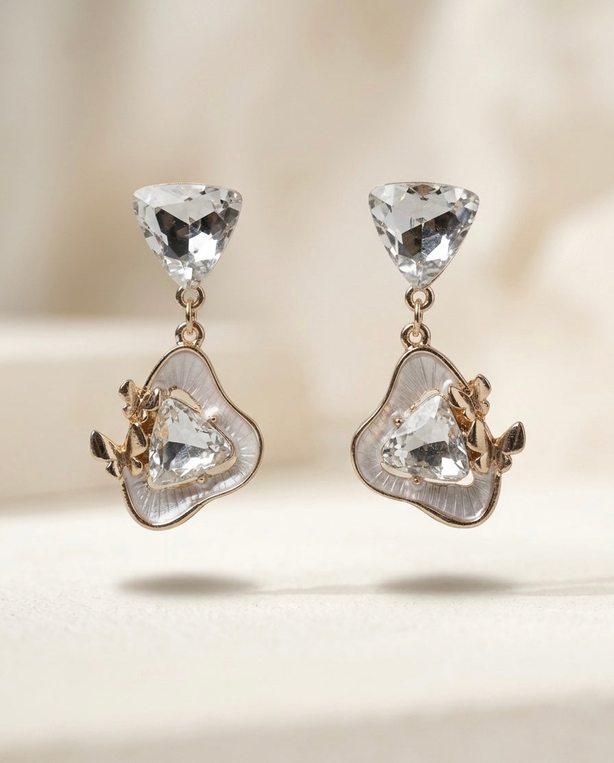 Topaz Flutter Drops Sliver Earrings