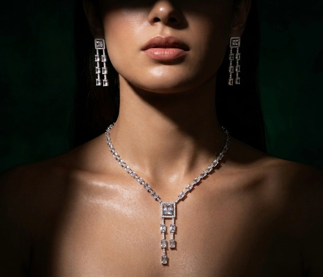 Diamond Luxe Drop Necklace Set
