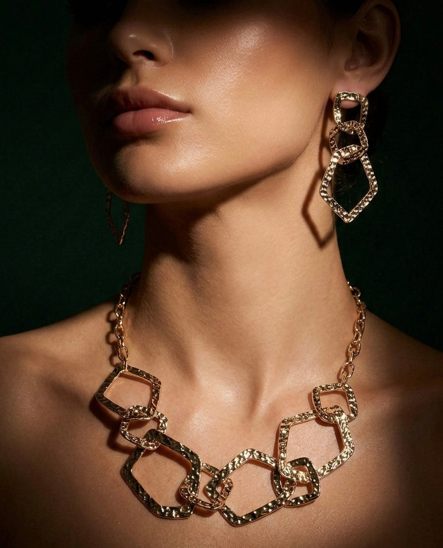 Golden Vine Necklace Set
