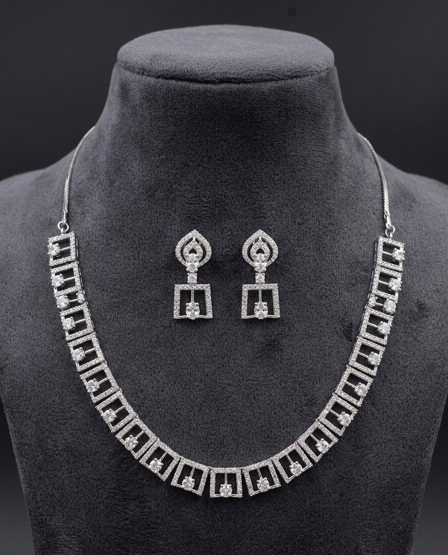 Modern Square Necklace Set
