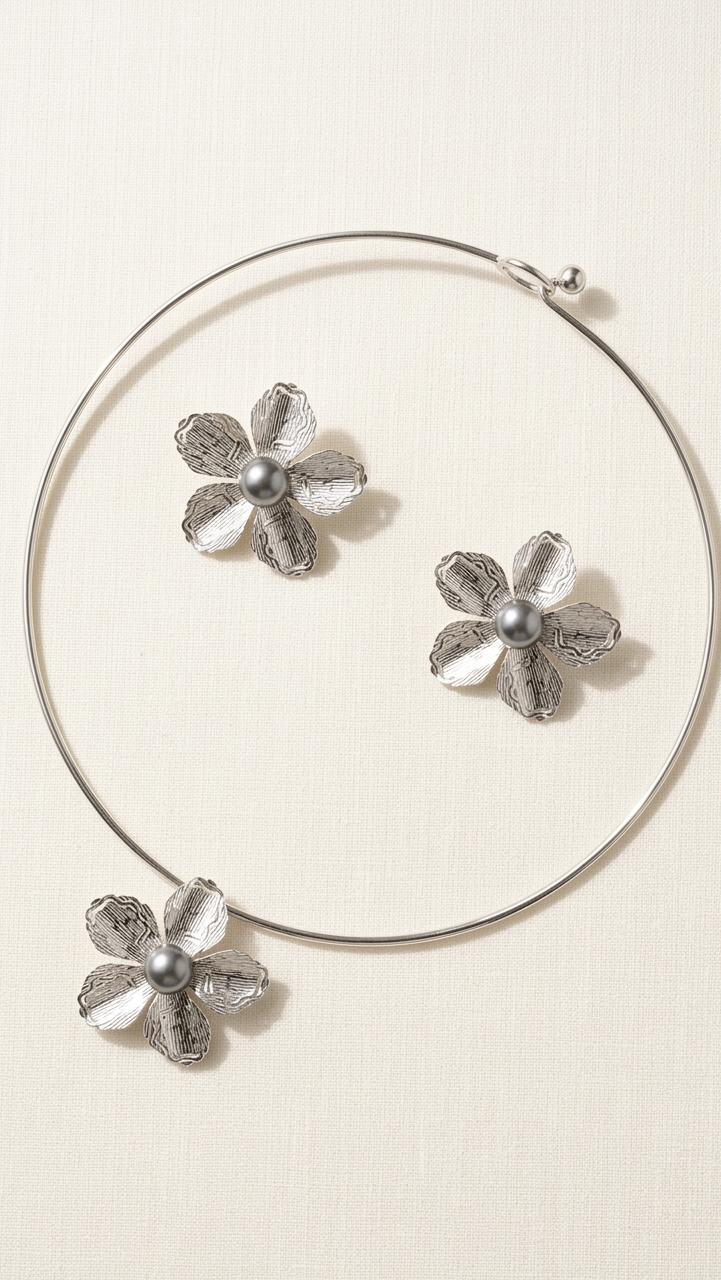 Moonflower Pearl Necklace Set