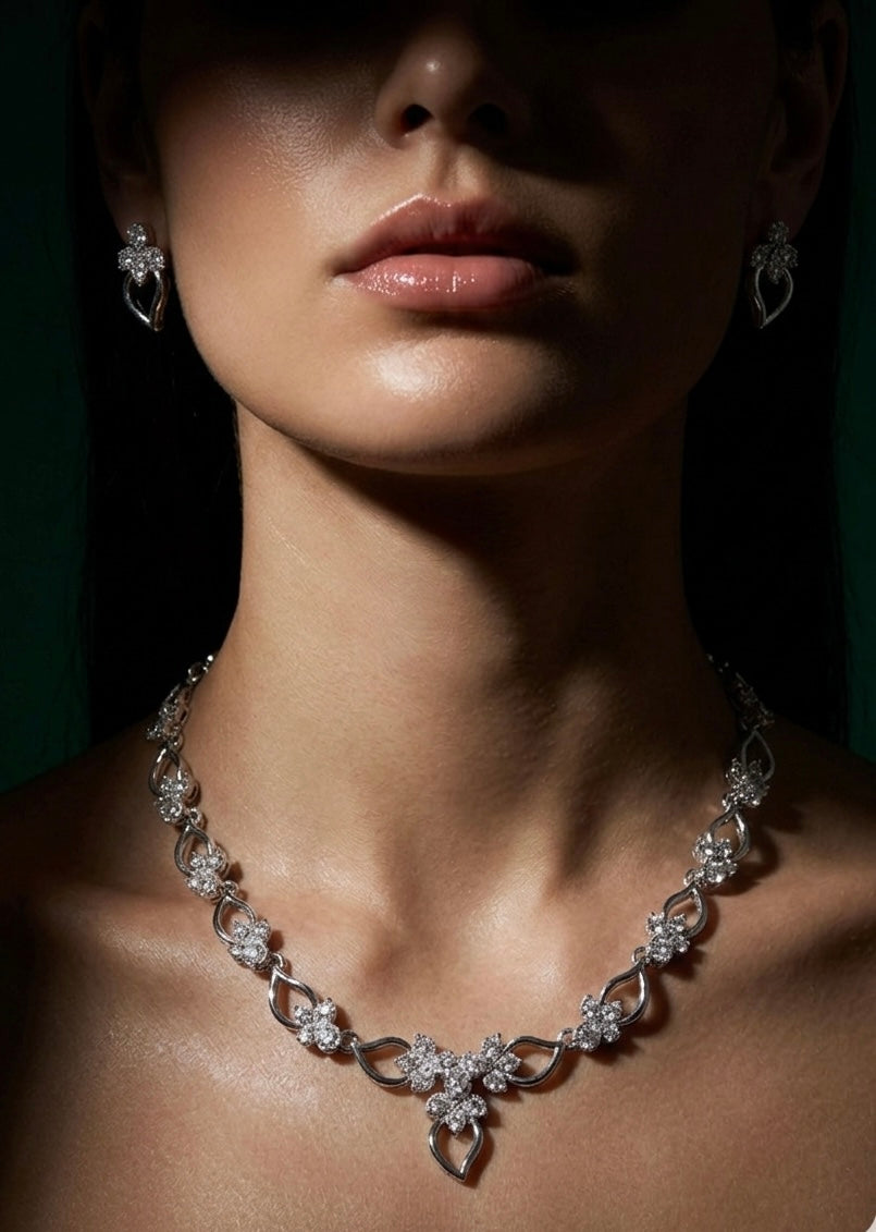 Elara Petal Drop Necklace Set