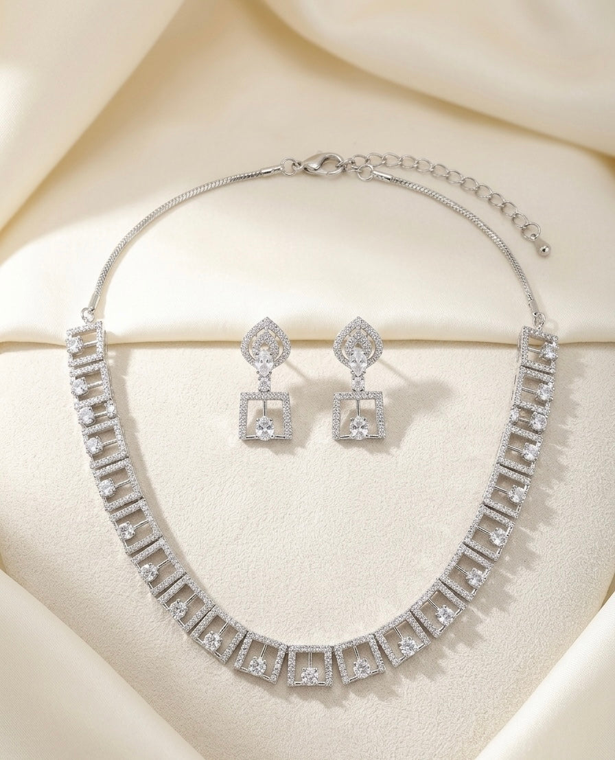 Modern Square Necklace Set