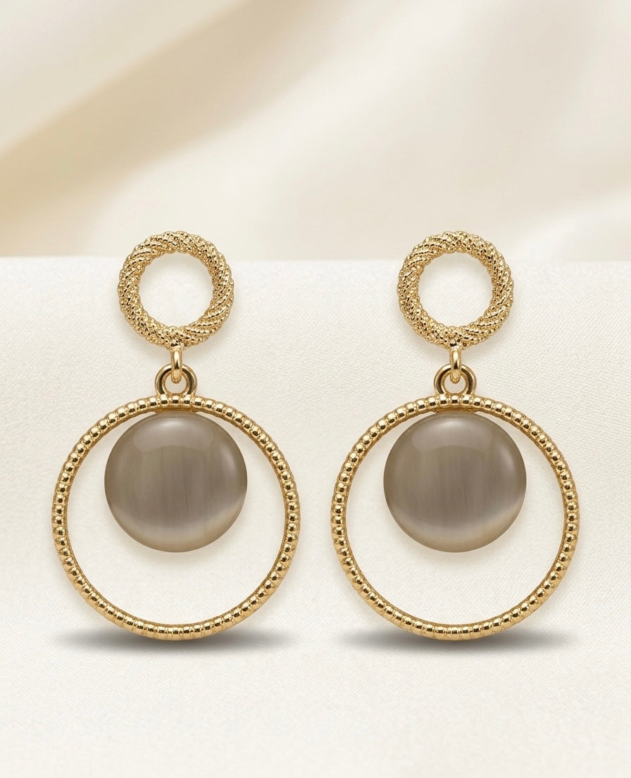 Vintage Double-Circle Earrings