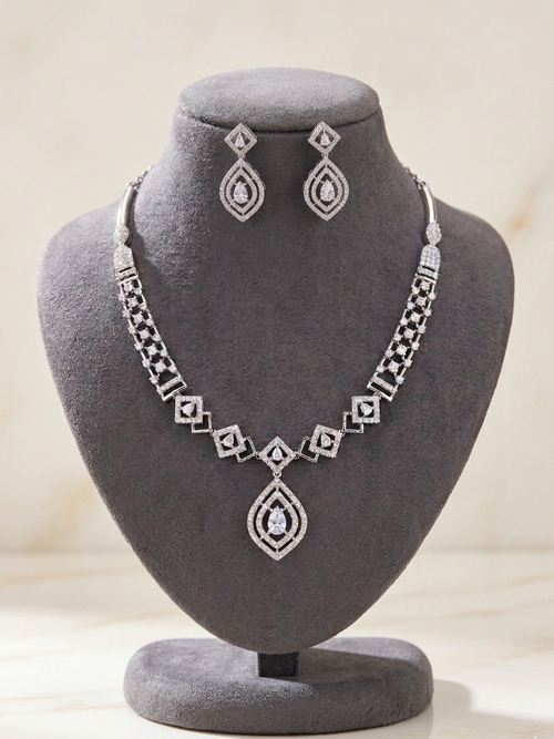 Elegant Square Necklace Set